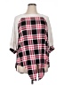 emerald Plaid Red 3/4 Sleeve T-Shirt Size 1X - photo 1