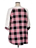 emerald Plaid Red 3/4 Sleeve T-Shirt Size 1X - photo 2