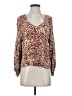 Böhme 100% Rayon Brown 3/4 Sleeve Blouse Size S - photo 1