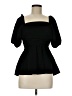 Shein 100% Polyester Black Short Sleeve Blouse Size 6 - photo 1
