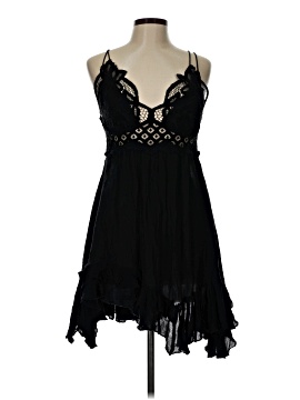 mermaid black dress Free People So In Love Mini Slip In Black