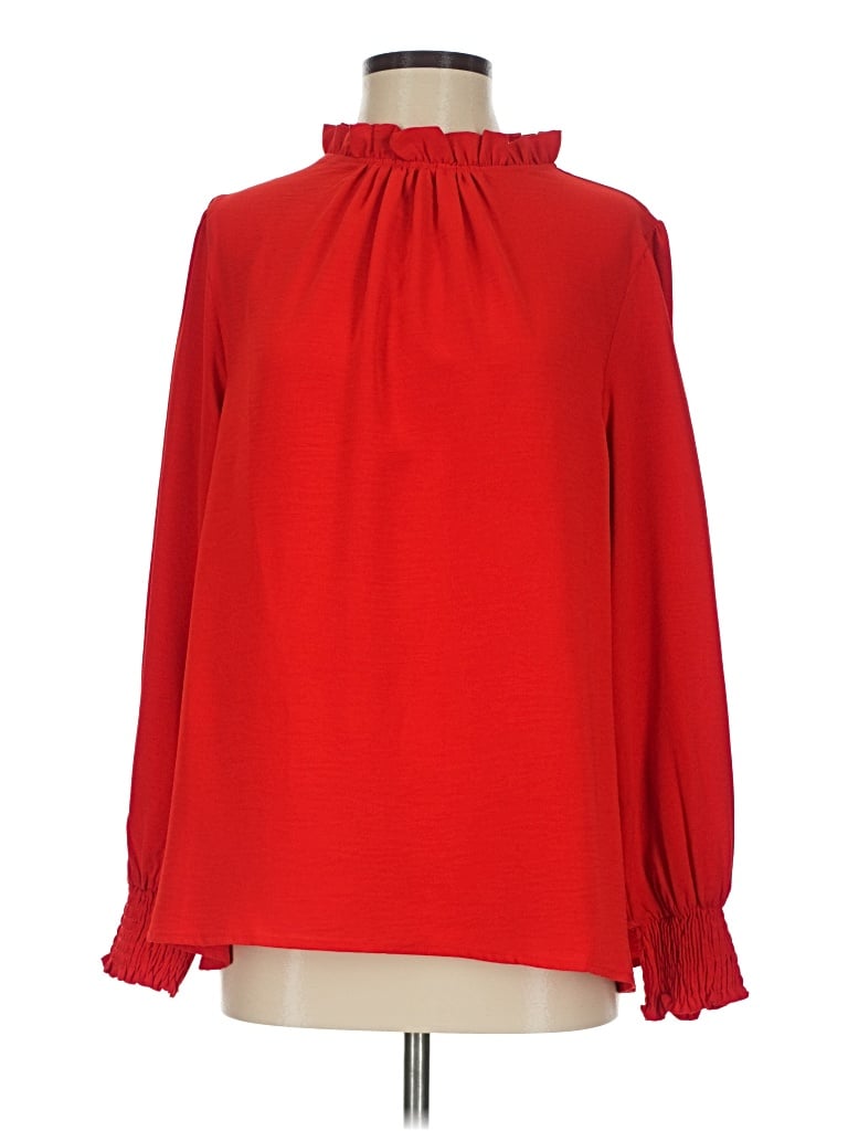 Pre-owned Jodifl Long Sleeve Blouse In Red