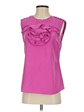 BCBGMAXAZRIA Sleeveless Silk Top (view 1)