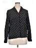 Basics 100% Polyester Polka Dots Black Long Sleeve Button-Down Shirt Size XL - photo 1