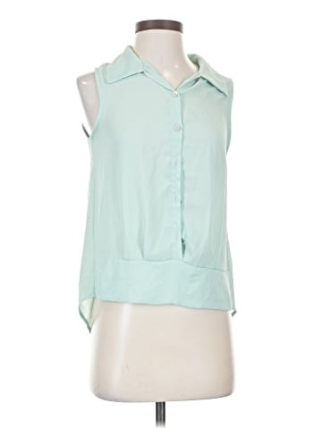Mauve Sleeveless Button-Down Shirt (view 1)