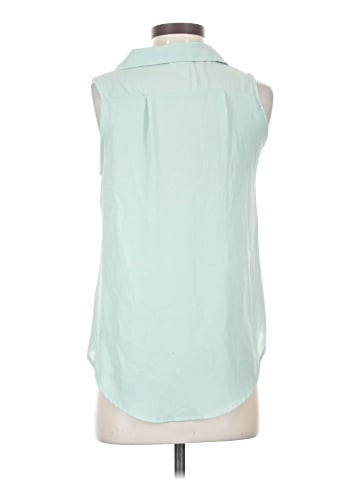 Mauve Sleeveless Button-Down Shirt (view 2)