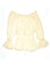 Shein Yellow Ivory Long Sleeve Blouse Size 4 - photo 1