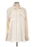 Ann Taylor LOFT 100% Polyester Color Block Ivory Long Sleeve Blouse Size L - photo 1