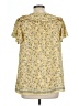 Max Studio 100% Polyester Yellow Short Sleeve Blouse Size L - photo 2