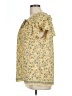 Max Studio 100% Polyester Yellow Short Sleeve Blouse Size L - photo 5