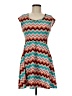 Assorted Brands Chevron-herringbone Teal Casual Dress Size M - photo 1