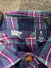 Lands' End 100% Cotton Plaid Blue Long Sleeve Button-Down Shirt Size S (kids) - photo 3