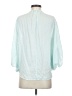 Letarte 100% Rayon Blue 3/4 Sleeve Blouse Size XS - photo 2