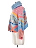 Sincerely Jules Color Block Blue Poncho Size XS - photo 5