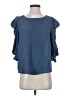 Shein 100% Polyester Blue Short Sleeve Blouse Size 4 - photo 1