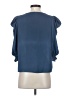 Shein 100% Polyester Blue Short Sleeve Blouse Size 4 - photo 2