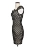 Mystic 100% Polyester Polka Dots Black Cocktail Dress Size S - photo 5