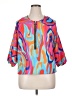 Unbranded 100% Polyester Orange 3/4 Sleeve Blouse Size XL - photo 1