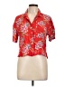 Forever 21 100% Rayon Floral Red Short Sleeve Blouse Size L - photo 1