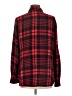 CAbi 100% Rayon Plaid Red Long Sleeve Button-Down Shirt Size L - photo 2