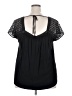Torrid Black Short Sleeve Blouse Size 2X Plus (2) - photo 2