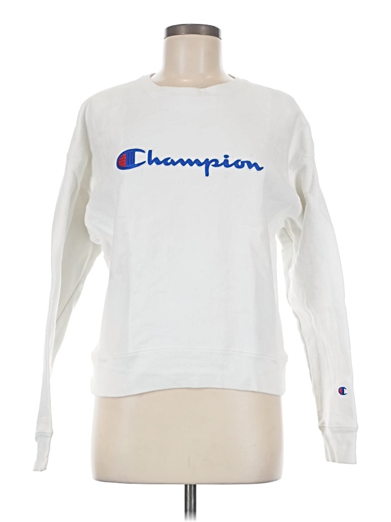 Pre-owned Champion Sweatshirt In White