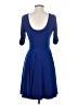 Express Solid Blue Cocktail Dress Size S - photo 2