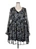 Torrid Paisley Gray Casual Dress Size 2X Plus (2) - photo 1