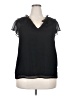 Ann Taylor LOFT 100% Polyester Black Short Sleeve Blouse Size XXL - photo 1