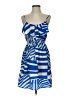 Maitai 100% Polyester Graphic Blue Cocktail Dress Size S - photo 1
