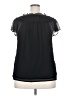 Ann Taylor LOFT 100% Polyester Black Short Sleeve Blouse Size XXL - photo 2