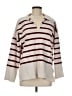 Zara Stripes Burgundy Pullover Sweater Size M - photo 1