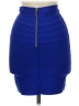 Bebe Solid Blue Formal Skirt Size M - photo 2