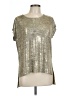 Dantelle Metallic Silver Short Sleeve Top Size L - photo 1