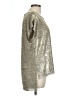 Dantelle Metallic Silver Short Sleeve Top Size L - photo 4