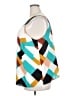 Nine West 100% Polyester Teal Ivory Sleeveless Blouse Size 2X - photo 5