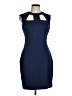 Cache Solid Blue Cocktail Dress Size 8 - photo 1