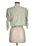 Paper Crane 100% Polyester Green 3/4 Sleeve Blouse Size M - photo 2