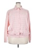 Alfred Dunner Checkered-gingham Pink Long Sleeve Button-Down Shirt Size 18W - photo 1