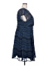 eShakti 100% Polyester Chevron-herringbone Blue Casual Dress Size 2X - photo 4