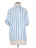 Unbranded Stripes Blue Short Sleeve Blouse Size S - photo 1