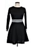 Chico's Stripes Black Casual Dress Size L - photo 1