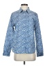 Dylan 100% Cotton Print Blue Long Sleeve Button-Down Shirt Size S - photo 1