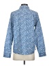 Dylan 100% Cotton Print Blue Long Sleeve Button-Down Shirt Size S - photo 2