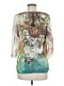 Unbranded 100% Polyester Green 3/4 Sleeve Blouse Size M (estimated) - photo 2