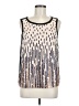 Tiny 100% Rayon Silver Sleeveless Blouse Size M - photo 1