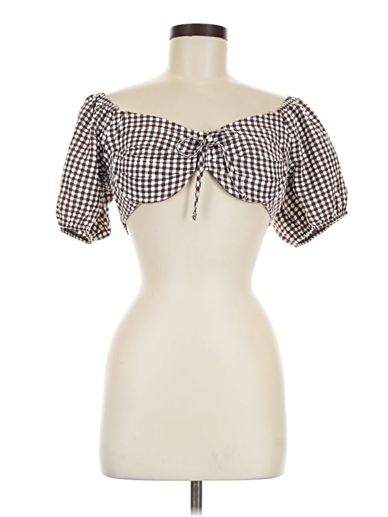 Wild Fable Short Sleeve Blouse In Brown