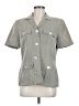 Worthington Gray Short Sleeve Blouse Size 8 - photo 1