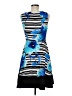 Signature Graphic Blue Cocktail Dress Size 6 - photo 2