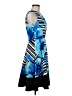 Signature Graphic Blue Cocktail Dress Size 6 - photo 4